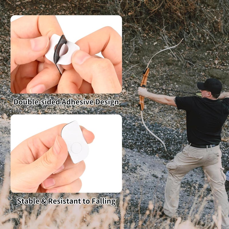 SOPOGER Arrow Rest for Recurve Bow - 4 Pcs Magnetic Metal Recurve Arrow Rest with Adhesive Back Hunting Shooting Targeting Recurve Bow Accessories - Image 5
